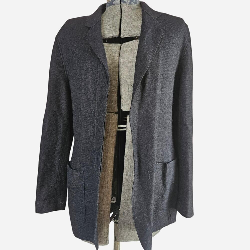 Italian Luxury Brand Tombolini Black wool unlined light blazer/jacket.